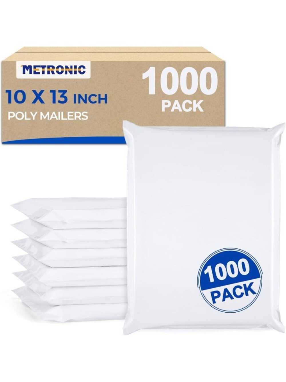Self-Seal Poly Mailers 10x13, 1000 Pack, Durable Shipping Bags for Clothing